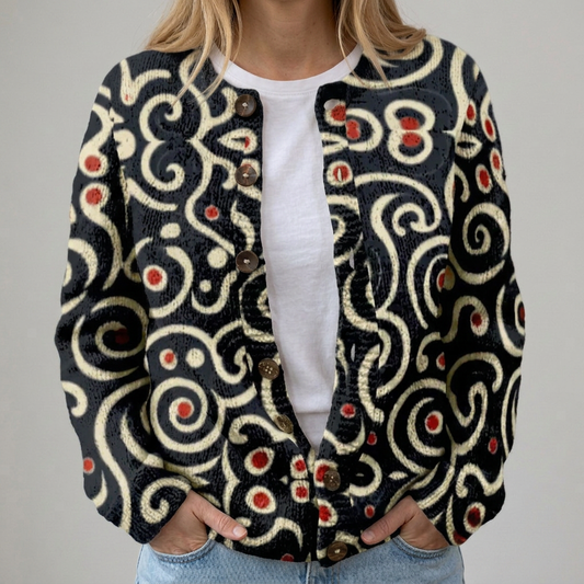 Johanna | Florale Herbst-Strickjacke