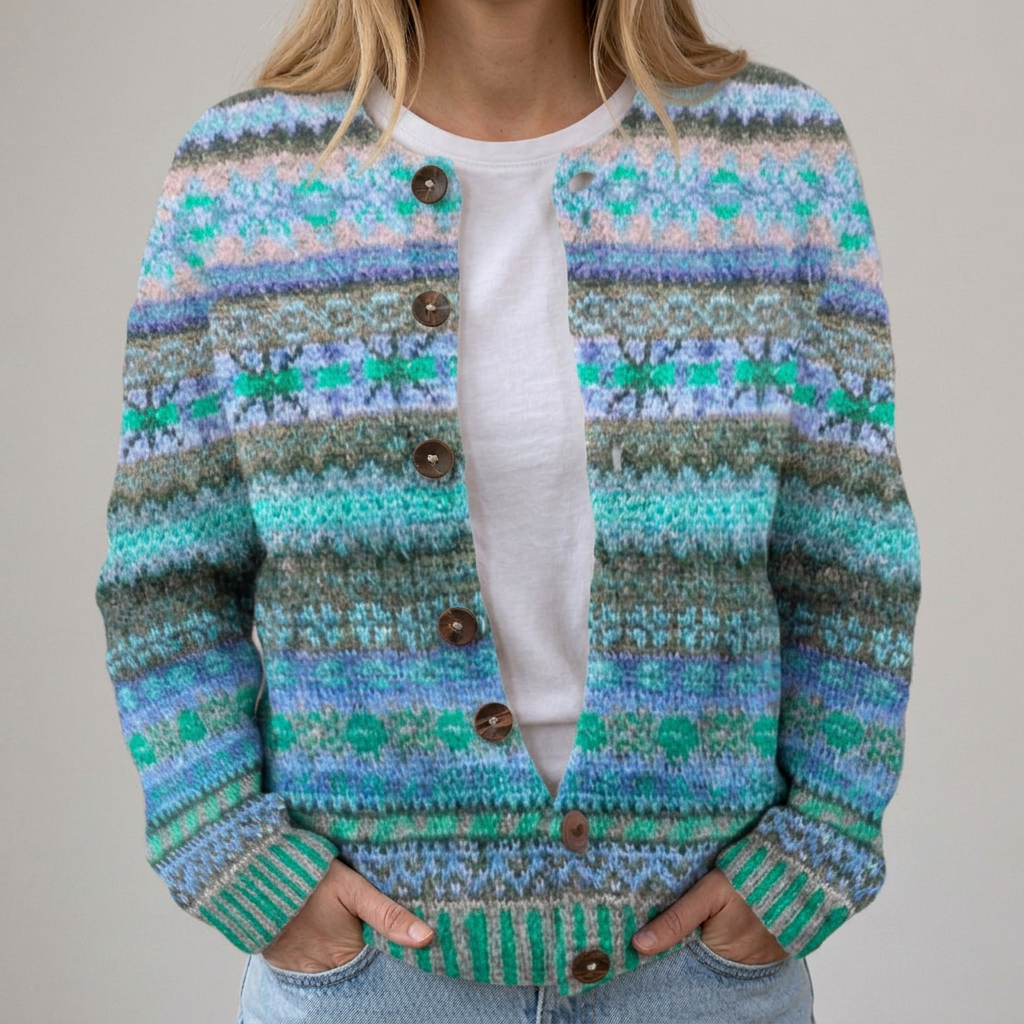 Mia | Gemusterte Strickjacke