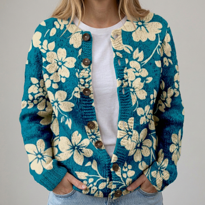 Mathilda | Florale Herbst-Strickjacke