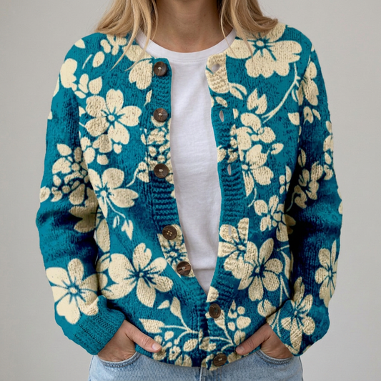 Mathilda | Florale Herbst-Strickjacke