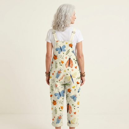 Theodora | Latzhose mit zartem Naturdruck