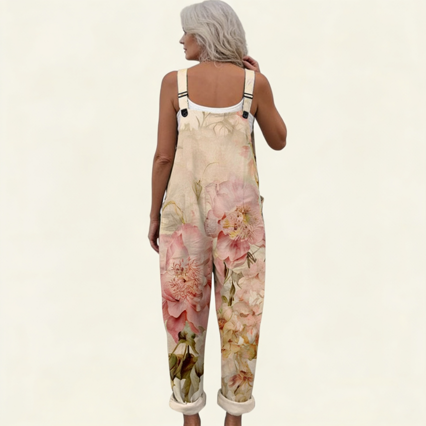 Heidrun | Latzhose mit Pastellblüten