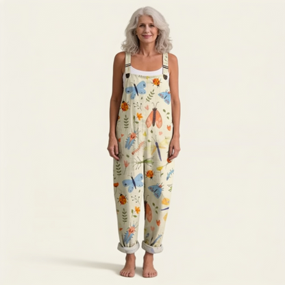 Theodora | Latzhose mit zartem Naturdruck