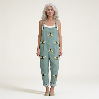 Rosaria | Latzhose mit Bienenmuster