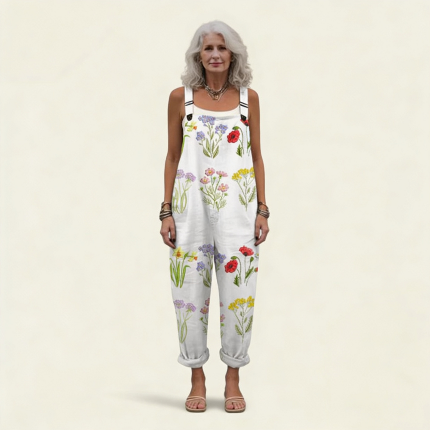 Albertina | Latzhose mit Wildblumen