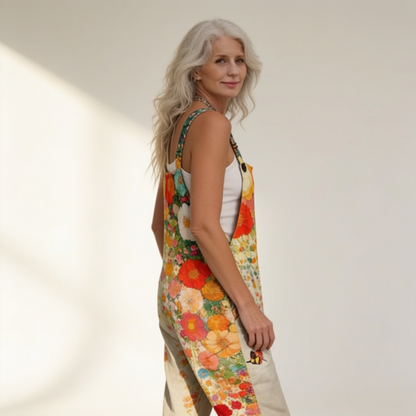 Lucrezia | Latzhose mit leuchtenden Blüten