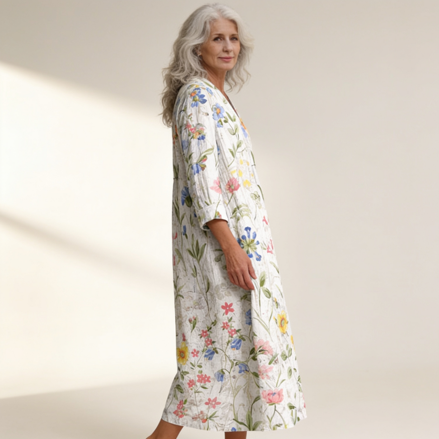 Sefa | Schmeichelndes bedrucktes Sommerkleid