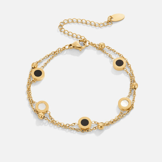 Malena | Armband mit Onyx und weissem Stein