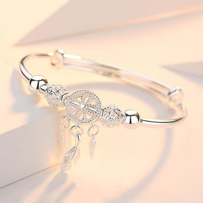 Penelope | Verstellbares Traumfänger-Armband aus Silber 925