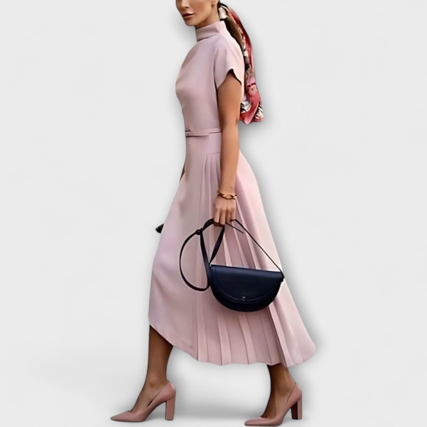 Amelia | Weisses asymmetrisches Urban-Kleid