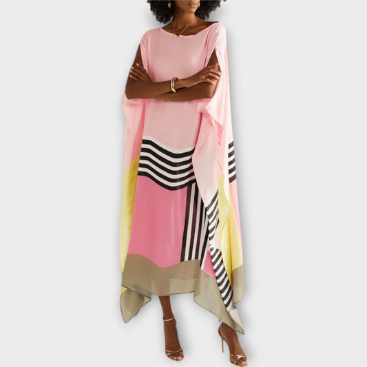 Elenora | Lockerer Kaftan mit geometrischem Muster