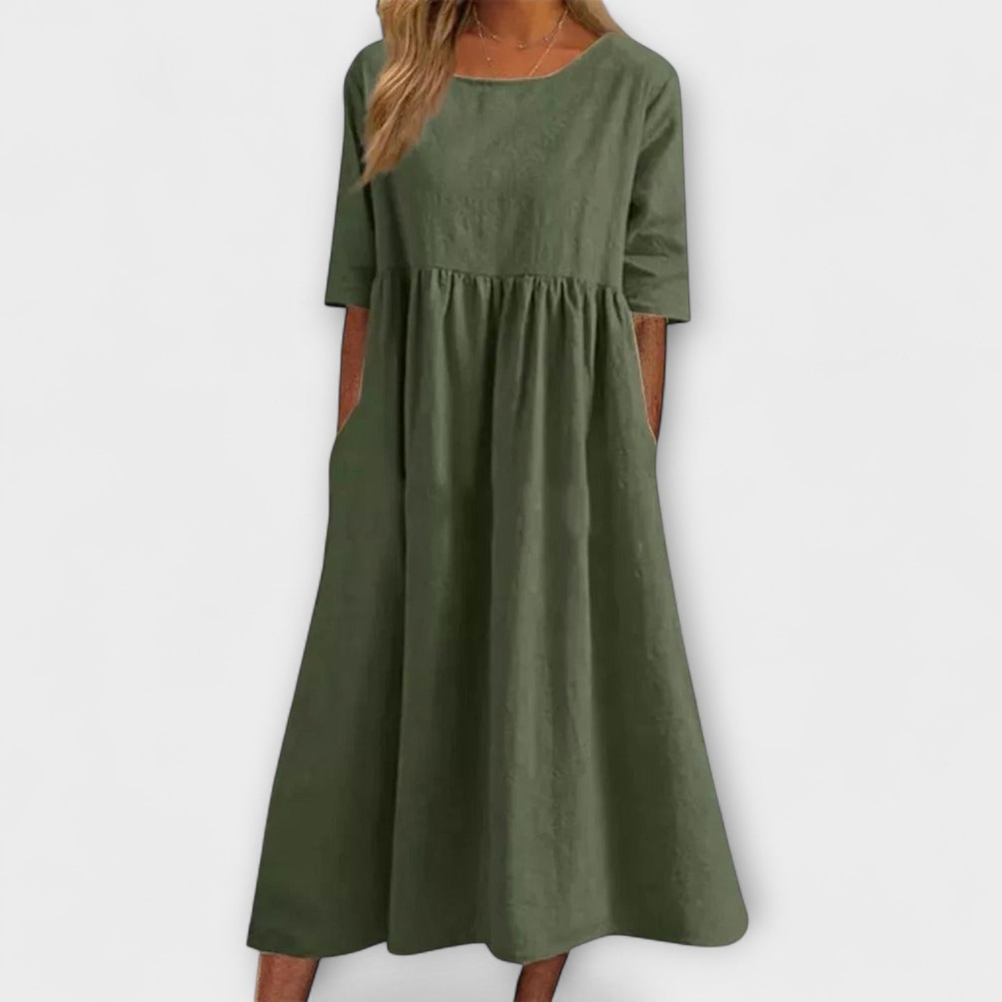 Anja | Hellblaues Sommerkleid mit Empire-Schnitt