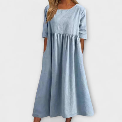 Anja | Hellblaues Sommerkleid mit Empire-Schnitt