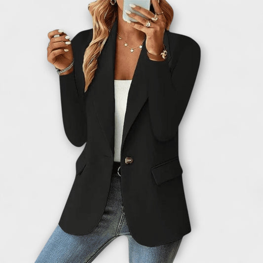 Delilah | Schwarze schicke Damen-Blazerjacke