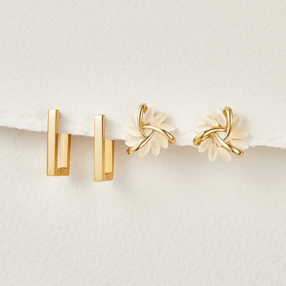Aloisia | Elegante goldene Ohrringe