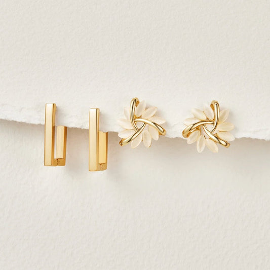 Aloisia | Elegante goldene Ohrringe