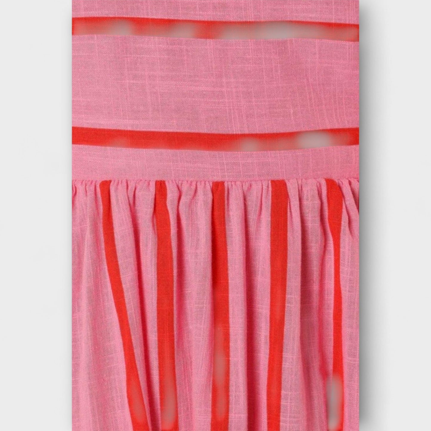 Svea - Rosa gestreiftes Maxikleid